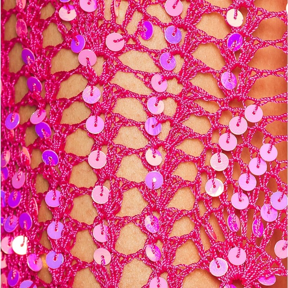 Retrofete massie sequin crochet halter neck maxi dress - Picture 5 of 6